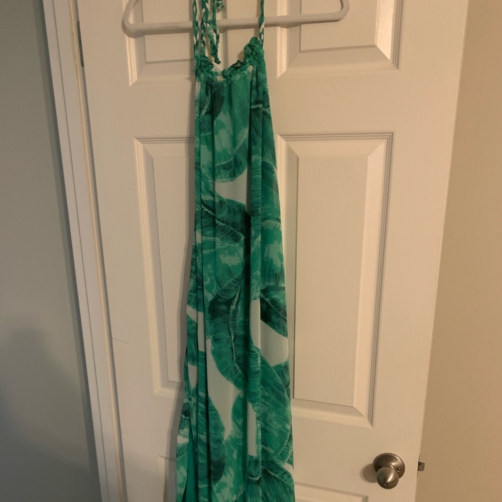 Palm leaves green dress super cute!